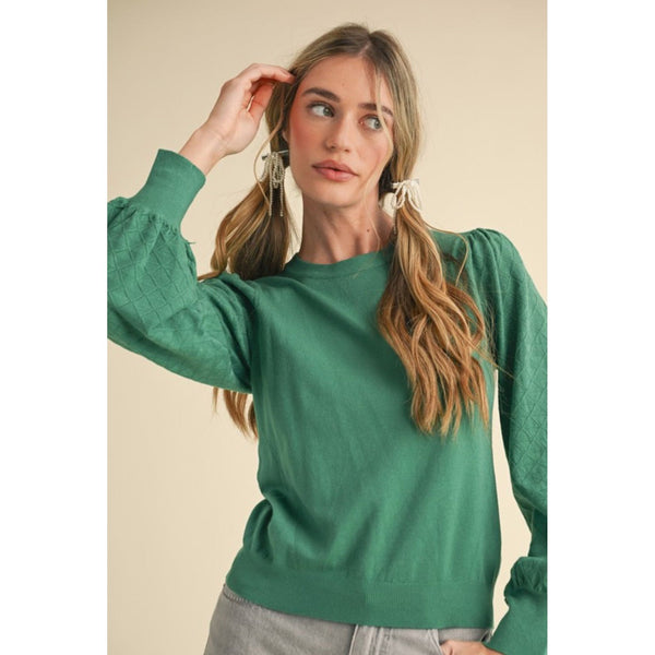 Lightweight Knit Pointelle Sweater