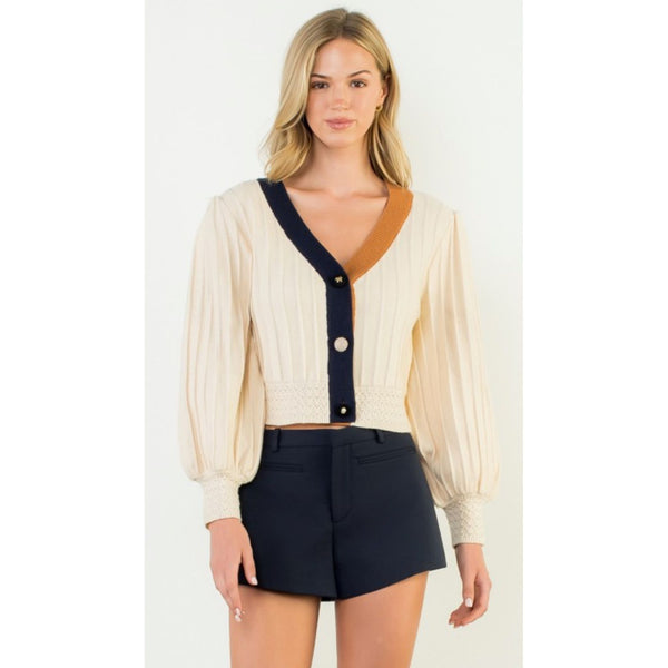 Balloon Sleeve Cardigan