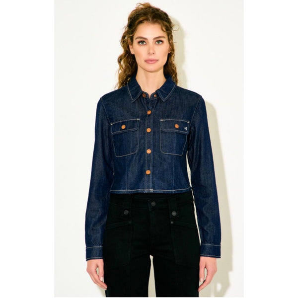 Dark Denim Button Up Shirt