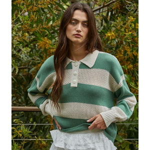 Stripe Rugby Sweater