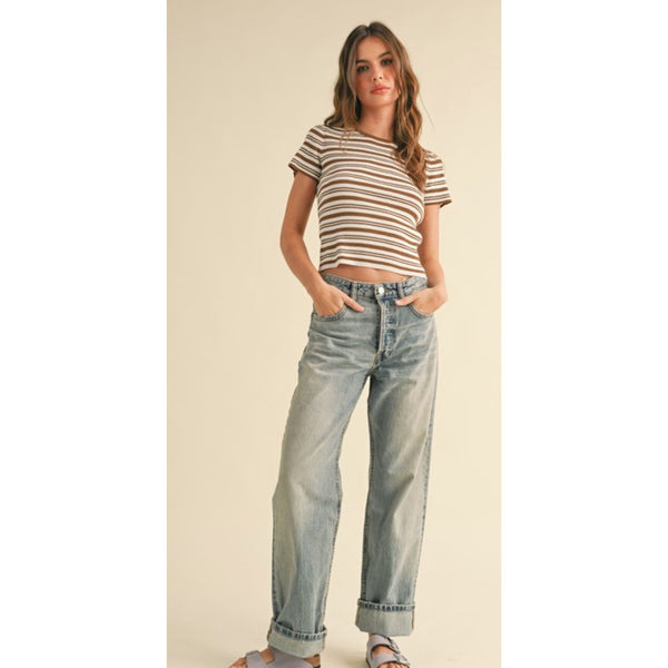 Stripe Crewneck Tee