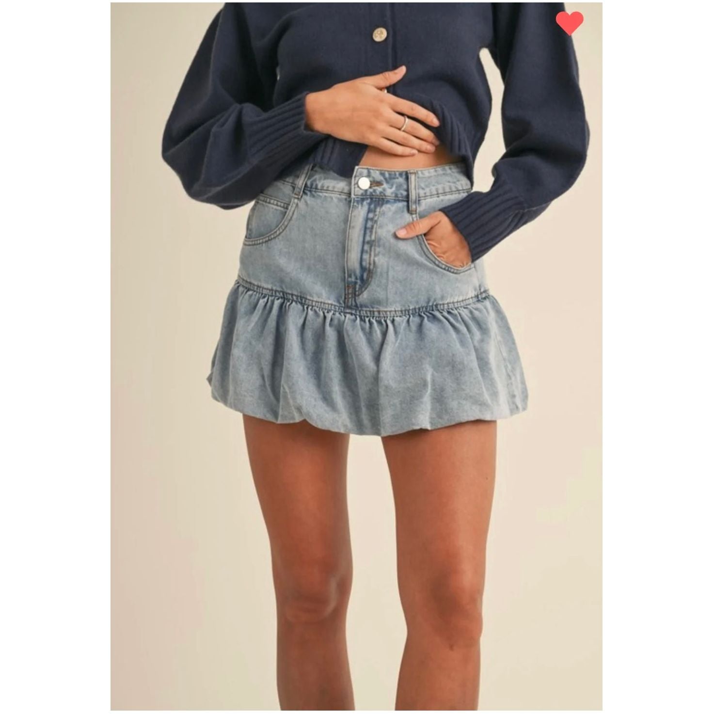 Denim Bubble Skirt