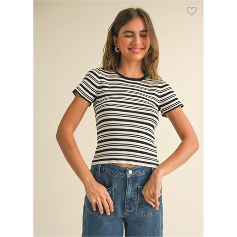 Stripe Crewneck Tee