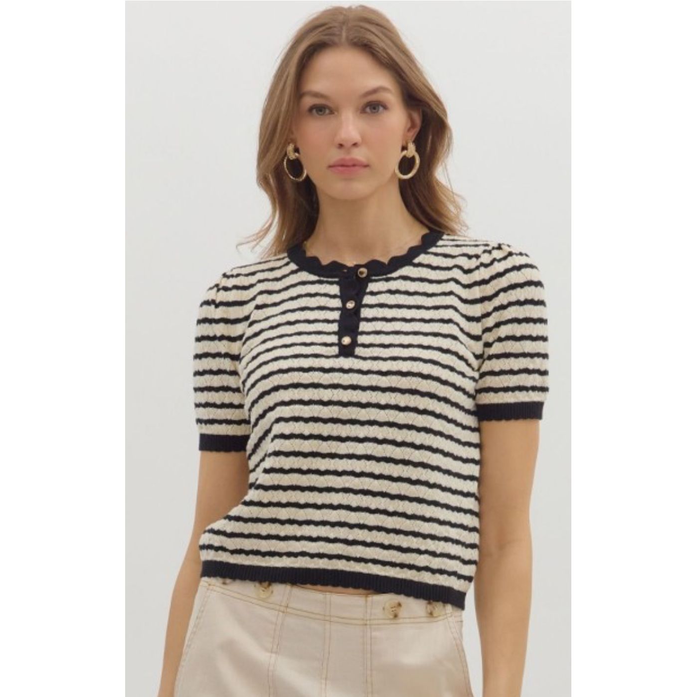 Puff Short Sleeve Henley