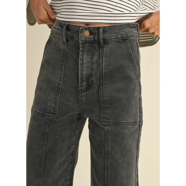 Wide Leg High Rise Jean