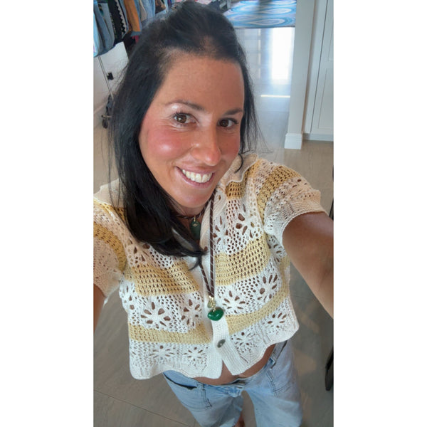 Crochet Polo Top