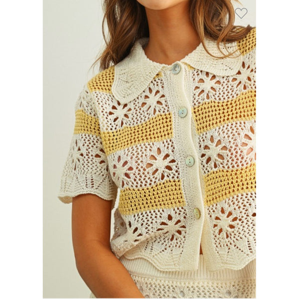 Crochet Polo Top
