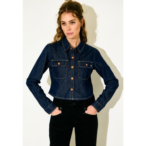 Dark Denim Button Up Shirt