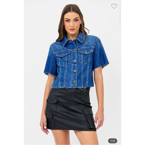 Short Sleeve Denim Shirt