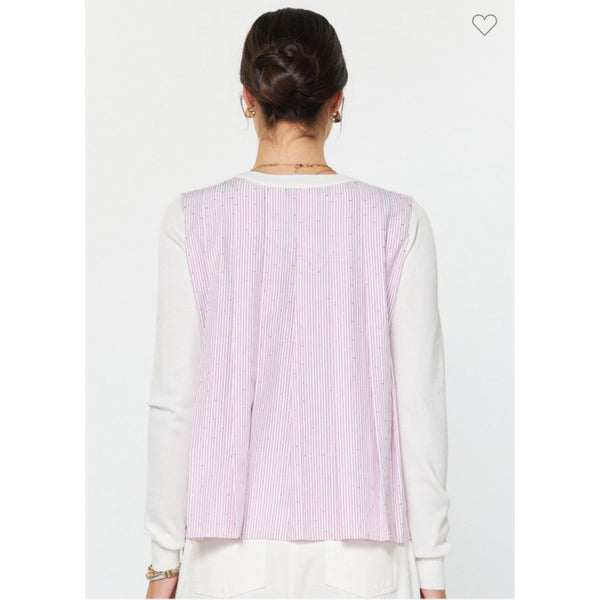 Sally Mixed Media Top