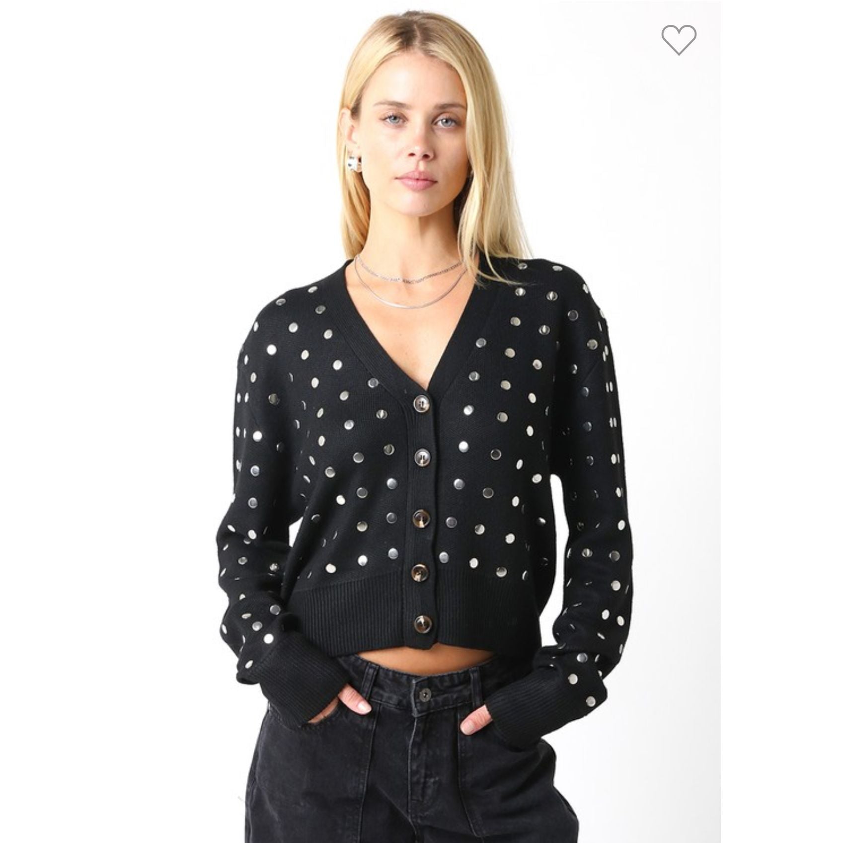 Silver Studded Cardigan