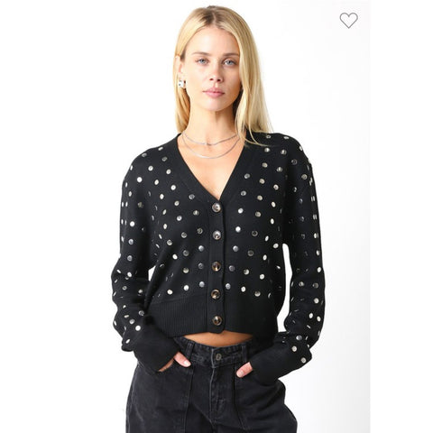 Silver Studded Cardigan
