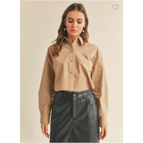 Cropped Button Down Shirts